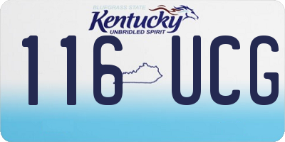 KY license plate 116UCG