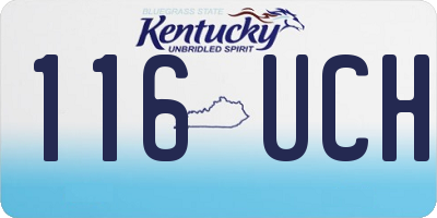 KY license plate 116UCH