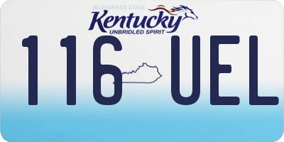 KY license plate 116UEL