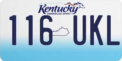 KY license plate 116UKL