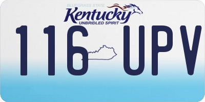 KY license plate 116UPV