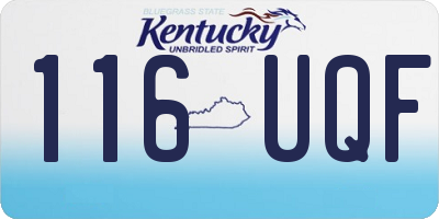 KY license plate 116UQF