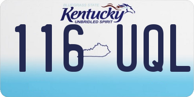KY license plate 116UQL