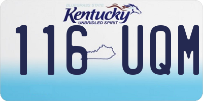 KY license plate 116UQM