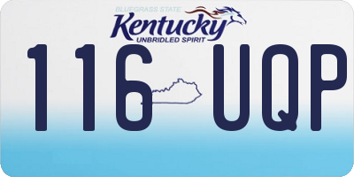 KY license plate 116UQP