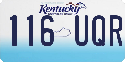 KY license plate 116UQR