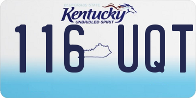 KY license plate 116UQT