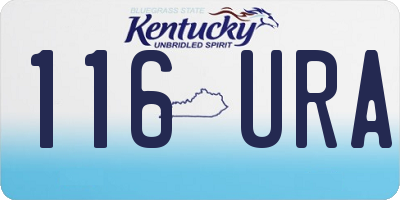 KY license plate 116URA