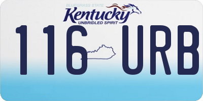 KY license plate 116URB
