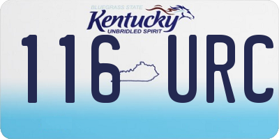 KY license plate 116URC