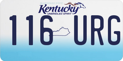 KY license plate 116URG