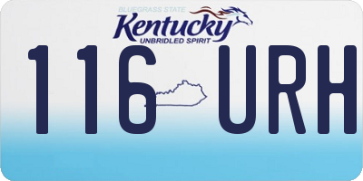 KY license plate 116URH