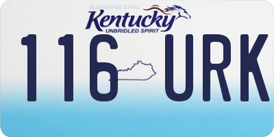 KY license plate 116URK