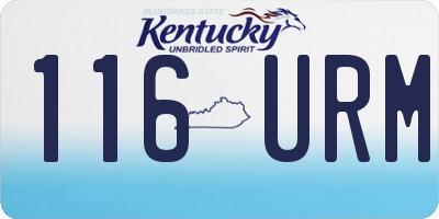 KY license plate 116URM