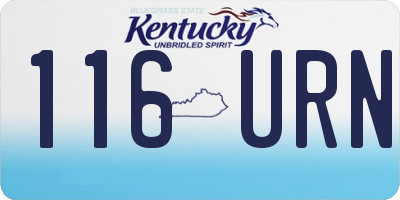 KY license plate 116URN