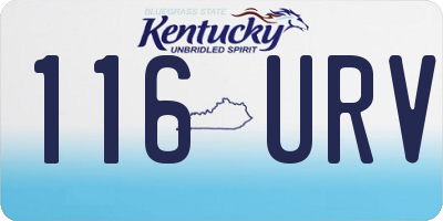 KY license plate 116URV