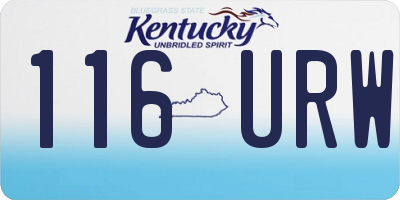 KY license plate 116URW