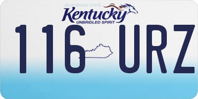KY license plate 116URZ