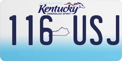 KY license plate 116USJ