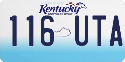 KY license plate 116UTA