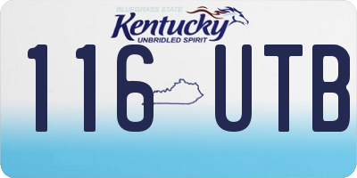 KY license plate 116UTB