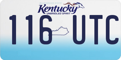 KY license plate 116UTC