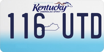 KY license plate 116UTD
