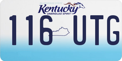 KY license plate 116UTG