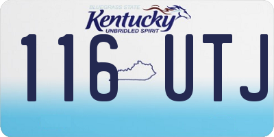 KY license plate 116UTJ
