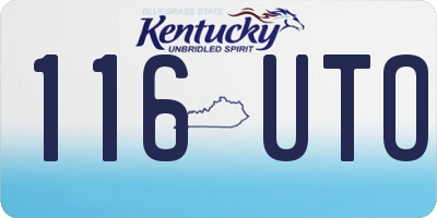 KY license plate 116UTO