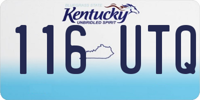 KY license plate 116UTQ