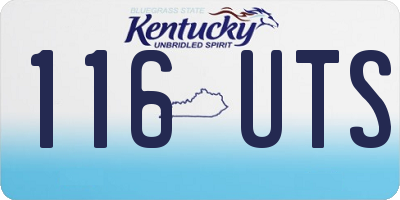 KY license plate 116UTS