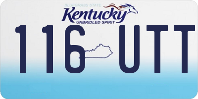 KY license plate 116UTT