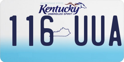 KY license plate 116UUA