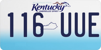 KY license plate 116UUE