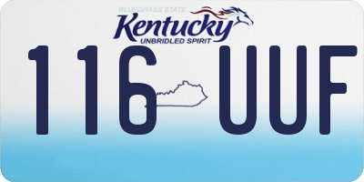 KY license plate 116UUF