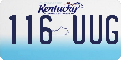 KY license plate 116UUG