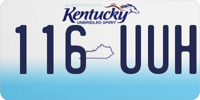 KY license plate 116UUH