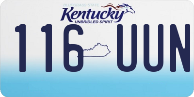 KY license plate 116UUN