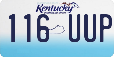 KY license plate 116UUP