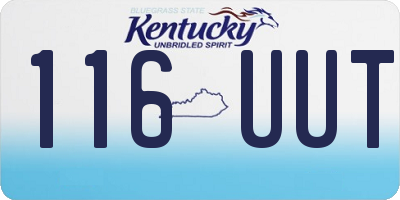 KY license plate 116UUT