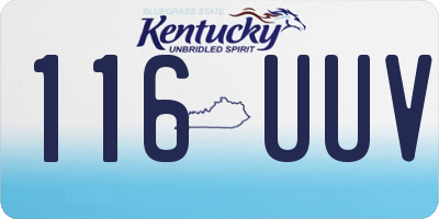 KY license plate 116UUV