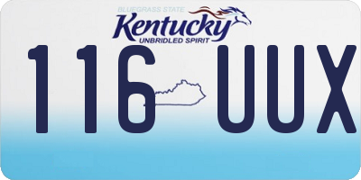 KY license plate 116UUX