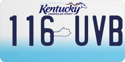 KY license plate 116UVB