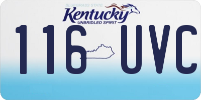 KY license plate 116UVC