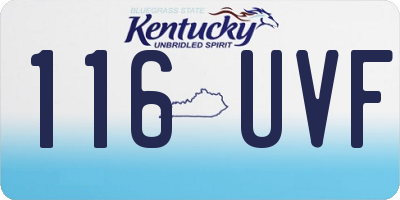 KY license plate 116UVF