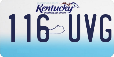 KY license plate 116UVG