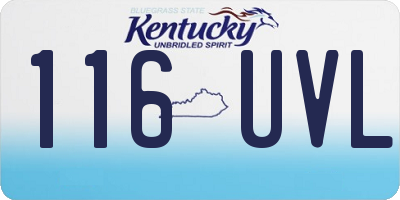 KY license plate 116UVL