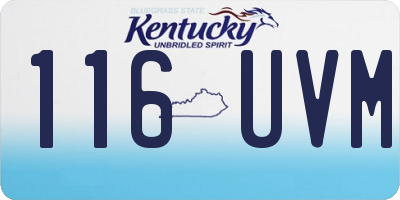 KY license plate 116UVM