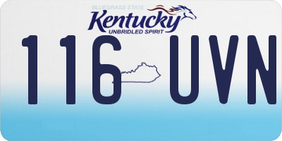KY license plate 116UVN